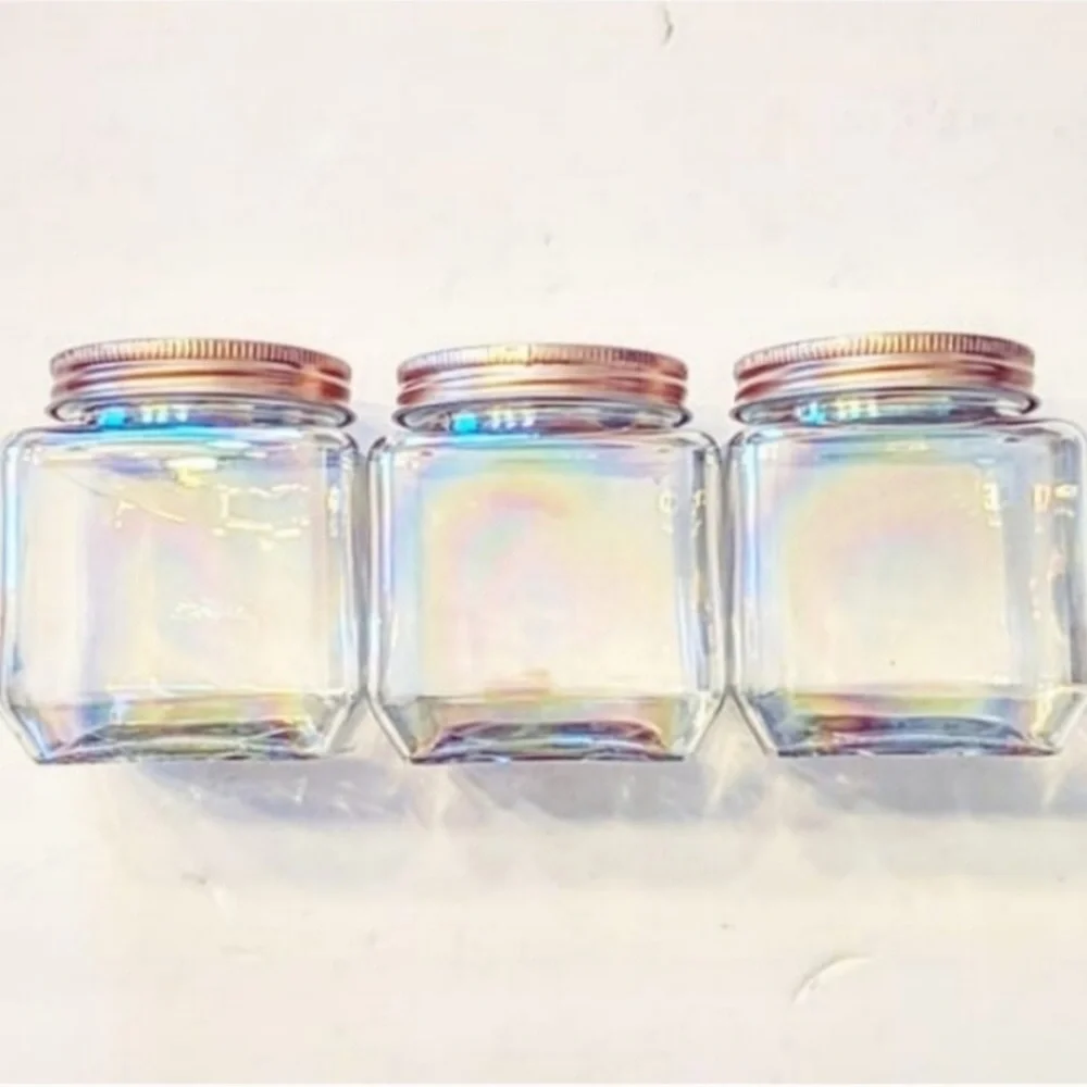 Iridescent 3 jars new storage